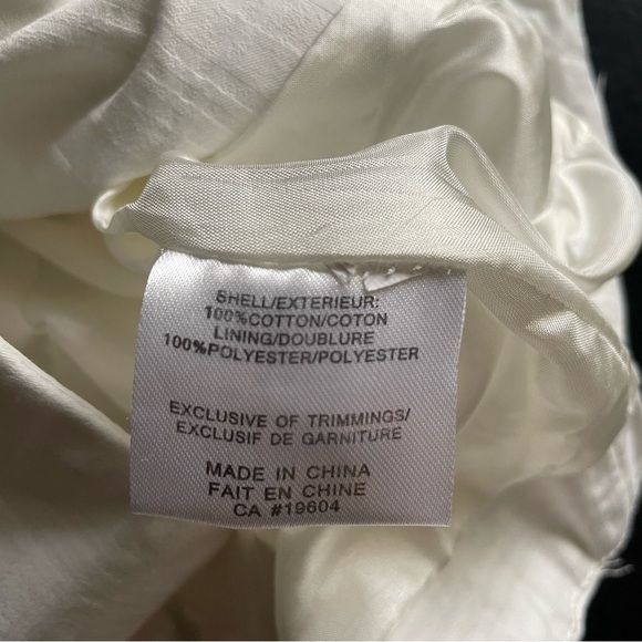 Y2K Vintage Costa Blanca Short Sleeve Blazer White 100% Cotton Size 6 Small - Picture 8 of 8